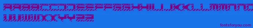 BasicaIndustrialFreePromo Font – Purple Fonts on Blue Background