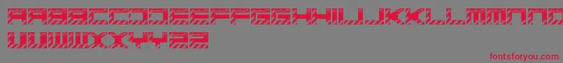 フォントBasicaIndustrialFreePromo – 赤い文字の灰色の背景