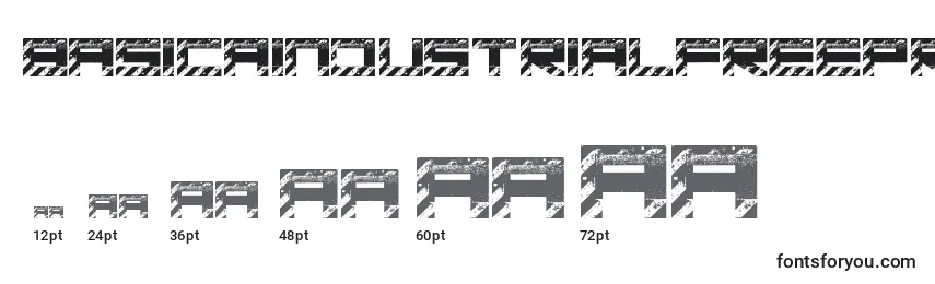 BasicaIndustrialFreePromo Font Sizes