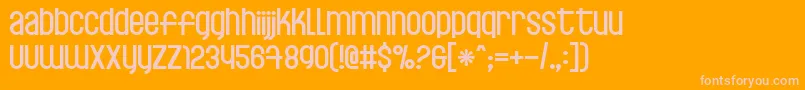 Fishsoup Font – Pink Fonts on Orange Background