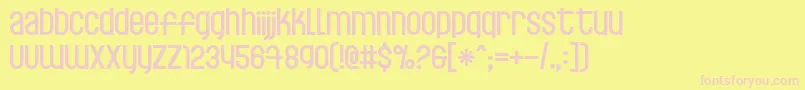Fishsoup Font – Pink Fonts on Yellow Background