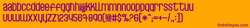 Fishsoup Font – Purple Fonts on Orange Background