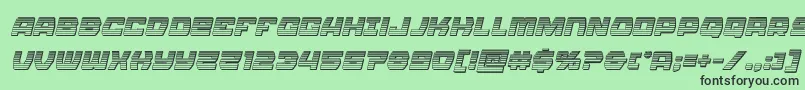 Olympiccarrierchromeital Font – Black Fonts on Green Background