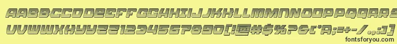 Olympiccarrierchromeital Font – Black Fonts on Yellow Background