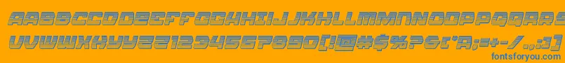 Olympiccarrierchromeital Font – Blue Fonts on Orange Background