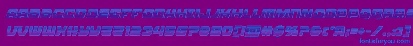 Olympiccarrierchromeital Font – Blue Fonts on Purple Background