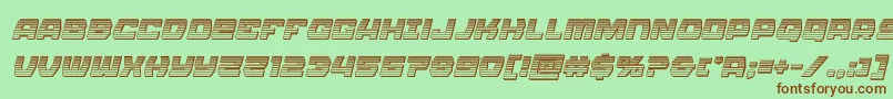 Olympiccarrierchromeital Font – Brown Fonts on Green Background