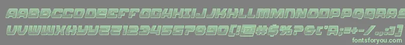 Olympiccarrierchromeital Font – Green Fonts on Gray Background