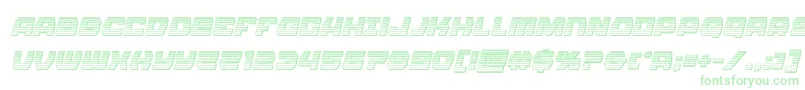 Olympiccarrierchromeital Font – Green Fonts on White Background