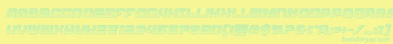 Olympiccarrierchromeital Font – Green Fonts on Yellow Background