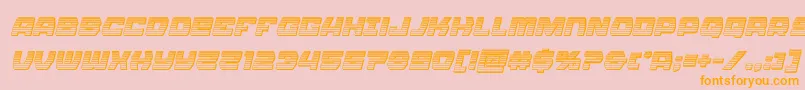 Olympiccarrierchromeital Font – Orange Fonts on Pink Background