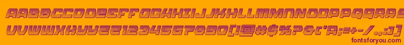 Olympiccarrierchromeital Font – Purple Fonts on Orange Background