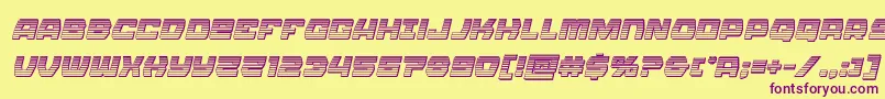 Weitere Informationen zur Olympiccarrierchromeital-Schriftart Olympiccarrierchromeital-Schriftart – Violette Schriften auf gelbem Hintergrund