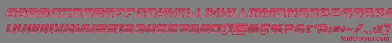 Olympiccarrierchromeital Font – Red Fonts on Gray Background