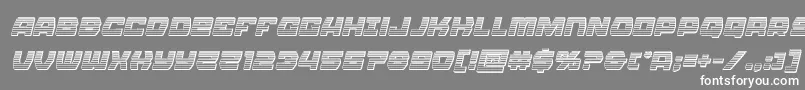 Olympiccarrierchromeital Font – White Fonts on Gray Background
