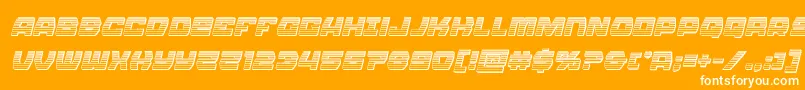 Olympiccarrierchromeital Font – White Fonts on Orange Background