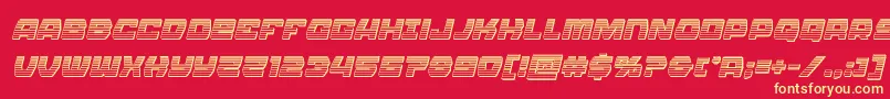 Olympiccarrierchromeital Font – Yellow Fonts on Red Background
