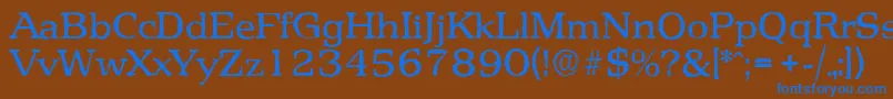Шрифт PenthouseantiqueRegular – синие шрифты на коричневом фоне