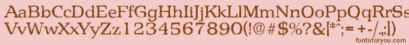 PenthouseantiqueRegular Font – Brown Fonts on Pink Background