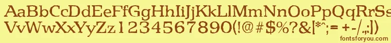 PenthouseantiqueRegular Font – Brown Fonts on Yellow Background