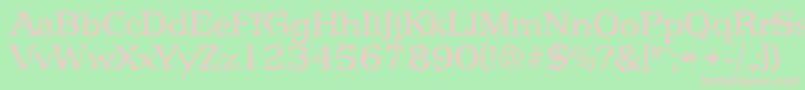 Шрифт PenthouseantiqueRegular – розовые шрифты на зелёном фоне