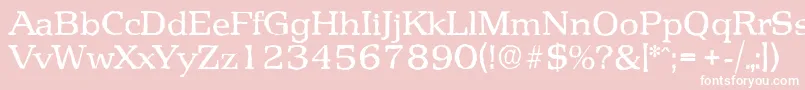 PenthouseantiqueRegular-Schriftart – Weiße Schriften auf rosa Hintergrund