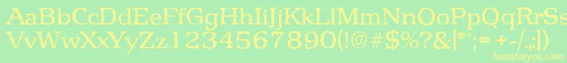 PenthouseantiqueRegular Font – Yellow Fonts on Green Background
