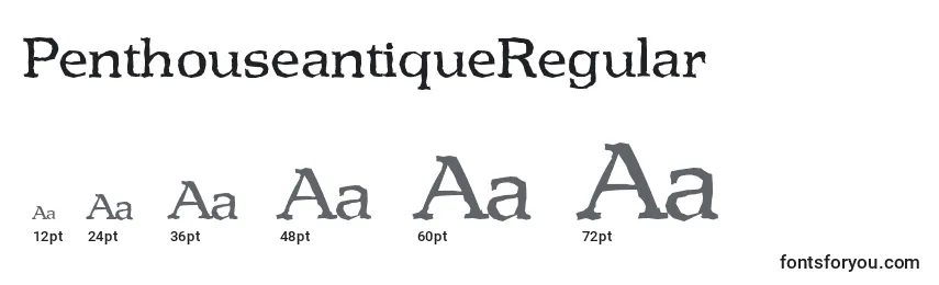 Размеры шрифта PenthouseantiqueRegular