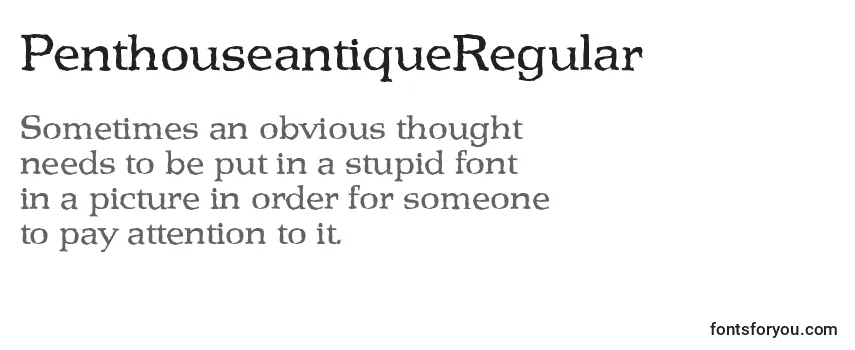 PenthouseantiqueRegular Font