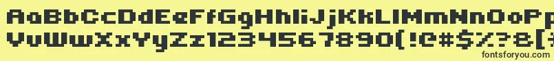 Uni05 63 Font – Black Fonts on Yellow Background