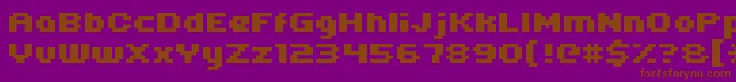 Uni05 63 Font – Brown Fonts on Purple Background