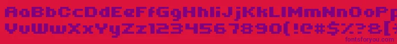 Uni05 63 Font – Purple Fonts on Red Background