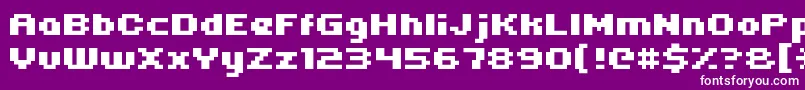 Uni05 63 Font – White Fonts on Purple Background