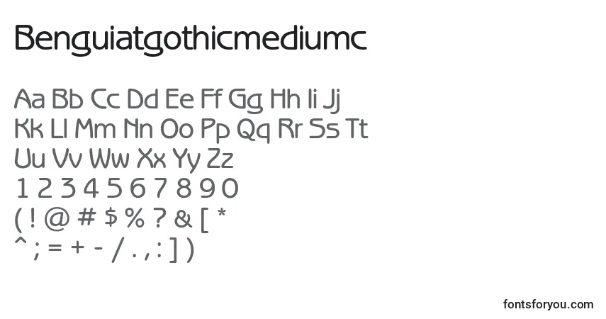 Czcionka Benguiatgothicmediumc – alfabet, cyfry, specjalne znaki