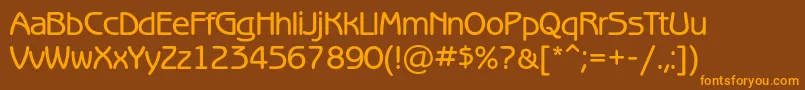 Benguiatgothicmediumc Font – Orange Fonts on Brown Background