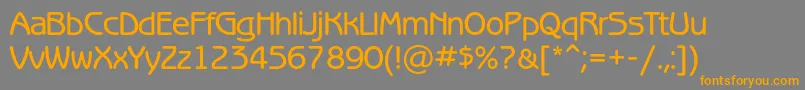 フォントBenguiatgothicmediumc – オレンジの文字は灰色の背景にあります。