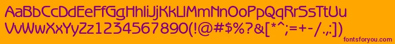 Benguiatgothicmediumc Font – Purple Fonts on Orange Background