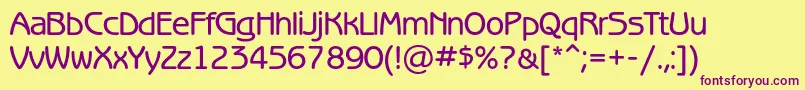 Benguiatgothicmediumc Font – Purple Fonts on Yellow Background