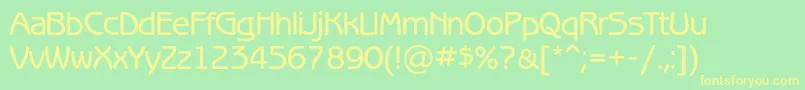 Benguiatgothicmediumc Font – Yellow Fonts on Green Background