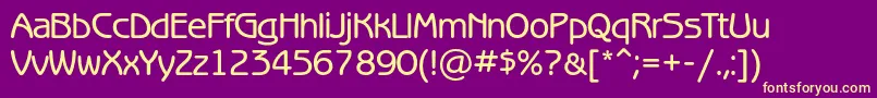 Benguiatgothicmediumc Font – Yellow Fonts on Purple Background