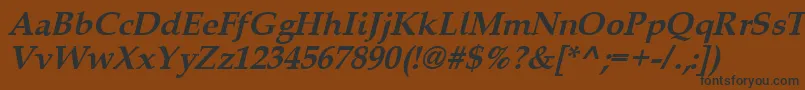 Queensbi Font – Black Fonts on Brown Background