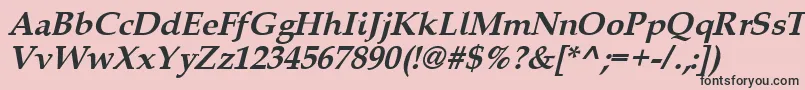 Queensbi-fontti – mustat fontit vaaleanpunaisella taustalla