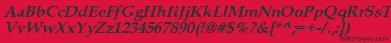 Queensbi Font – Black Fonts on Red Background