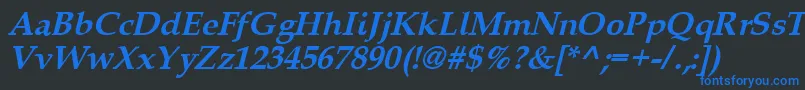 Queensbi Font – Blue Fonts on Black Background