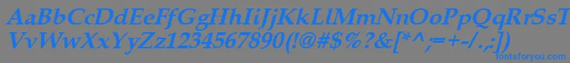 Queensbi-fontti – siniset fontit harmaalla taustalla