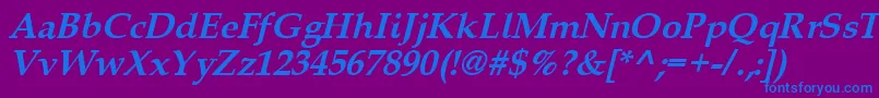 Queensbi Font – Blue Fonts on Purple Background