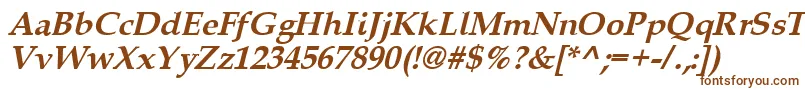 Queensbi-fontti – ruskeat fontit valkoisella taustalla