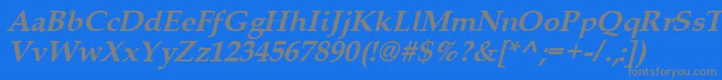 Шрифт Queensbi – серые шрифты на синем фоне