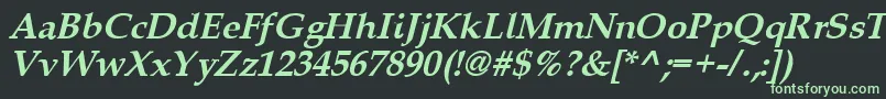 Queensbi Font – Green Fonts on Black Background