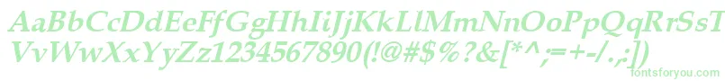 Queensbi Font – Green Fonts on White Background